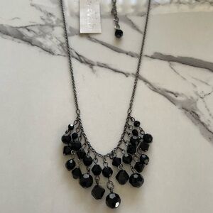 Chic Black Beaded Necklace